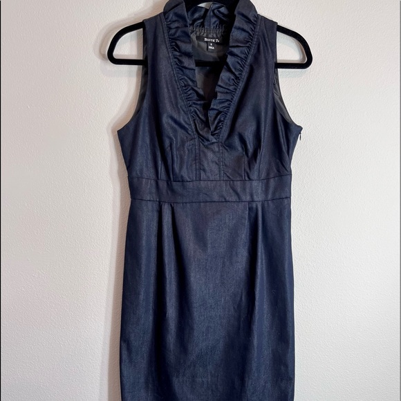 Studio 7 Sleeveless Denim Dress Sz 8 - Picture 1 of 10